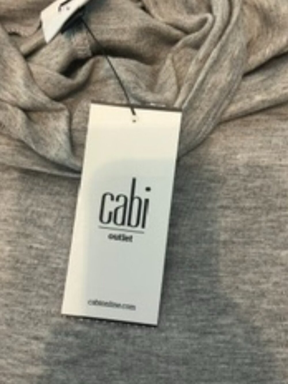 NWT Cabi Outlet Gray Short Sleeve Mock Neck Stretch Knit Top Women's - Picture 4 of 4